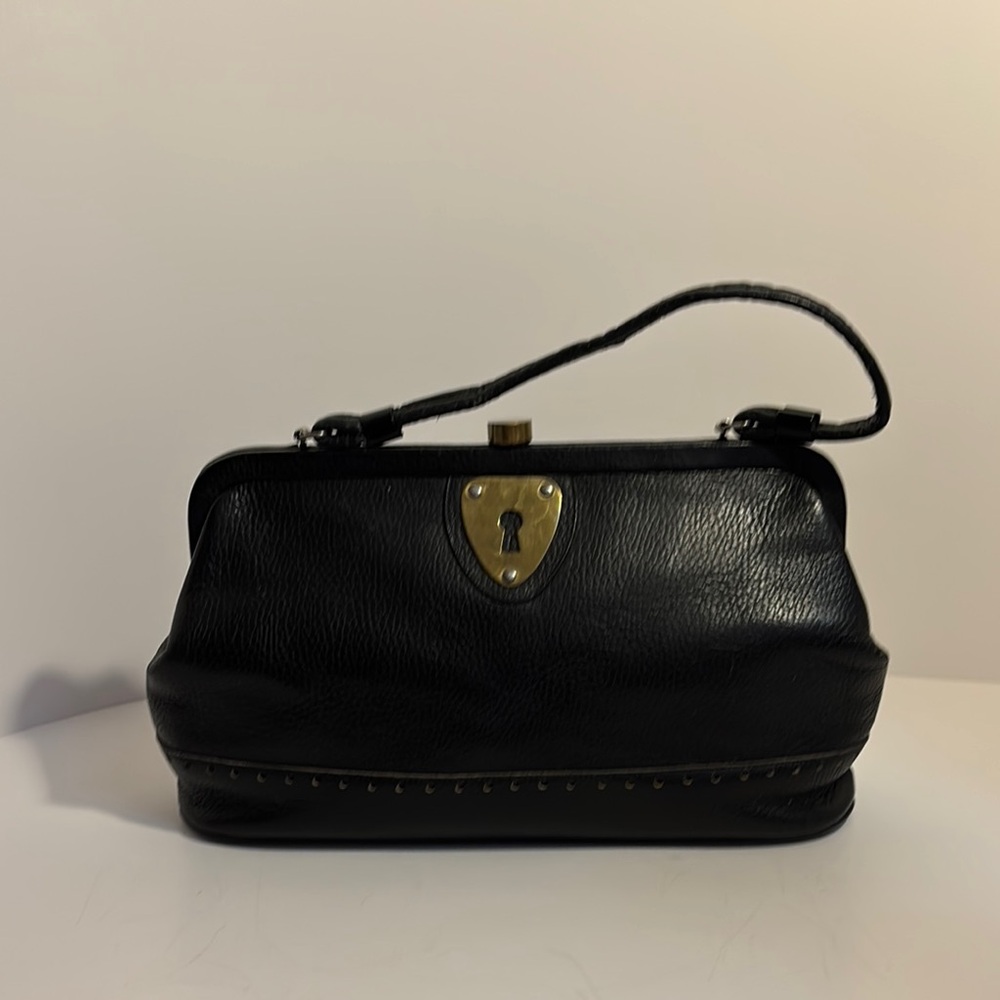 Elegant Black Leather Handbag
